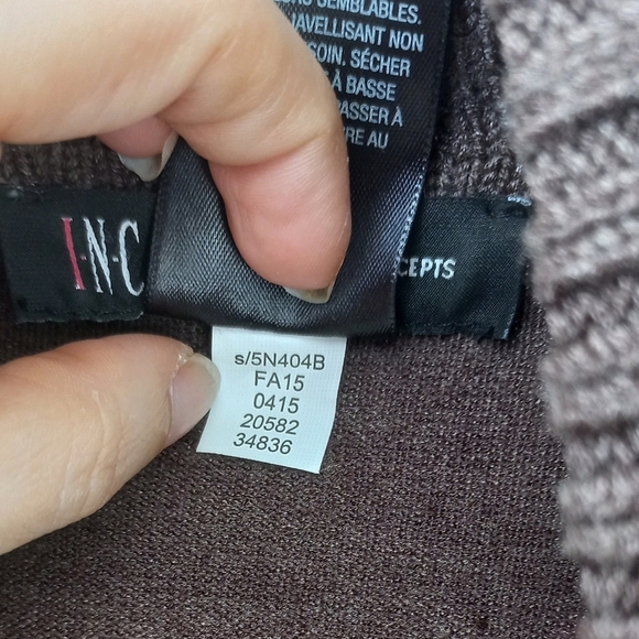 Inc Women's Brown Open Front Cardigan Sweater Size L US - Picture 8 of 10